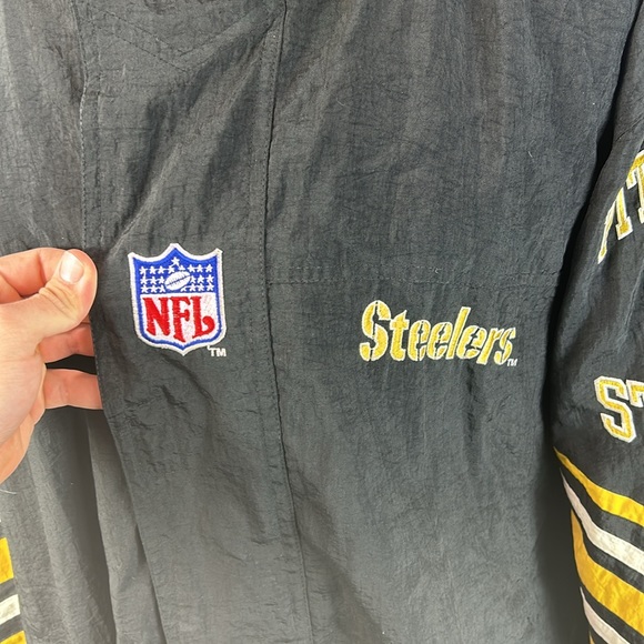 Vintage Pittsburgh Steelers Starter Pro Line Puffer Jacket Size XXL Black NFL - Picture 2 of 13